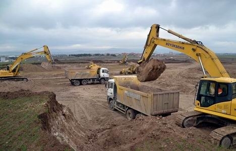 Akyurt Fuar Alanı kazı dolgu çalışması devam ediyor!