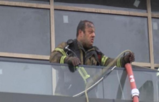 Fikirtepe de 25 katlı binanın inşaatında yangın!