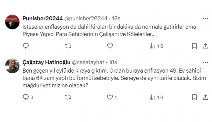 Nisan dan önce kira artışlarının yıllık yüzde 50 nin altına inme olasılığı düşük!