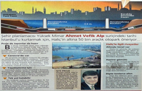 1998 yılında Haliç in altına otopark!