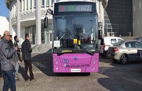 Malatya'da doğalgazlı otobüsün test sürüşü yapıldı!