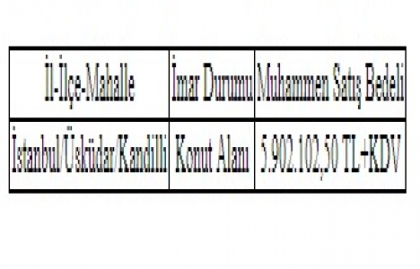 Üsküdar da 5.9 milyon TL ye satılık arsa!