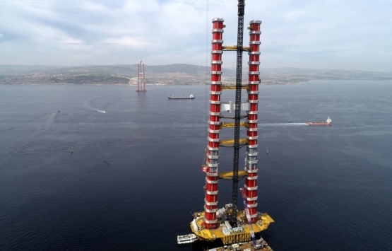 1915 Çanakkale Köprüsü nün kulelerine 22 nci bloklar konuldu!