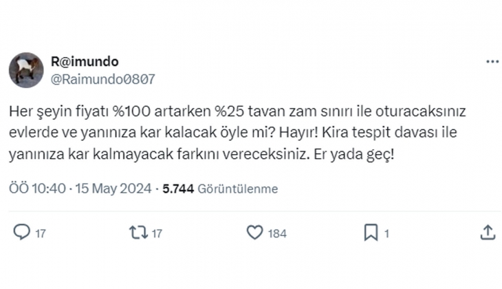 Yüzde 25 ile oturan kiracılara tepki: Kira tespit davası ile yanınıza kar kalmayacak farkını vereceksiniz! 