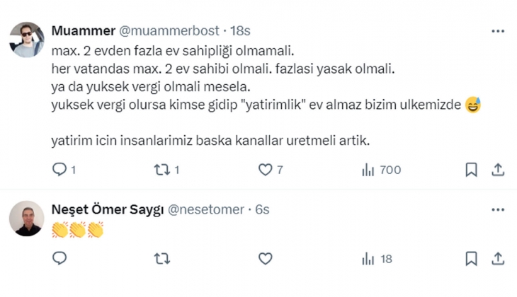 Tebernüş Kireçci sordu: Parasını dolara, avroya veya altına yatırmayıp konutu tercih edenler ne suç işledi?