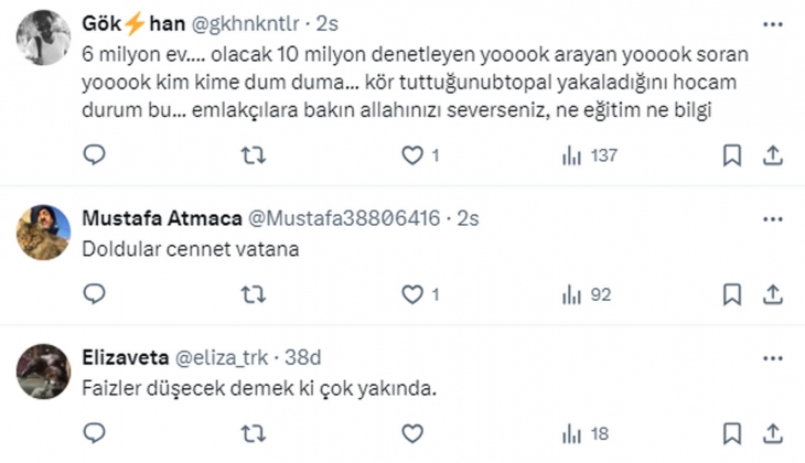 Konuta erişilebilirlik sorunu kaçak göçmenleri ülkelerine göndererek, Batı ya gitmelerine izin vererek çözülebilir!