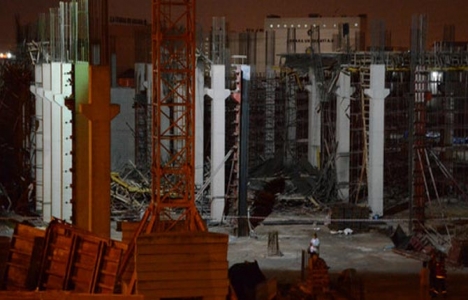 Ankara Sincan'da fabrika inşaatı çöktü!