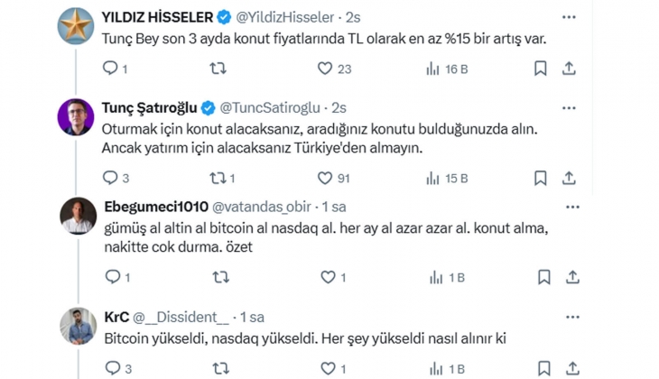 Ekonomist Tunç Şatıroğlu: Oturmak için ev alacaksanız, aradığınızı bulduğunuz an alın! Ama yatırım yapacaklar... 
