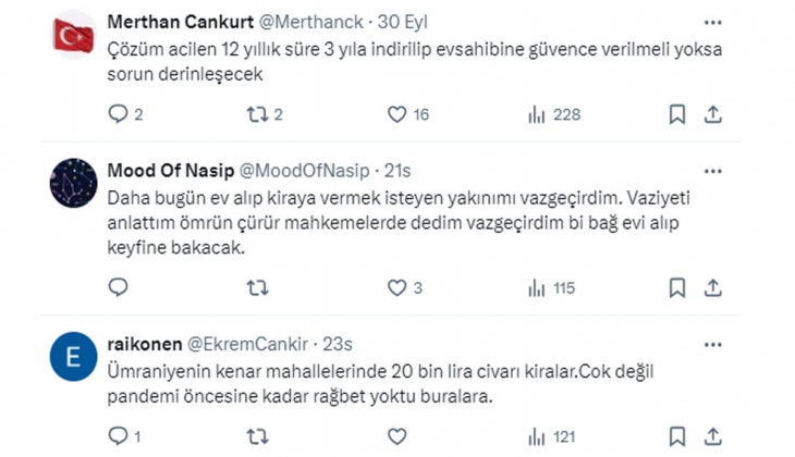 Ümraniye de ev kiraları uçtu ama 2021 e göre yüzde 30 daha az ilan var!