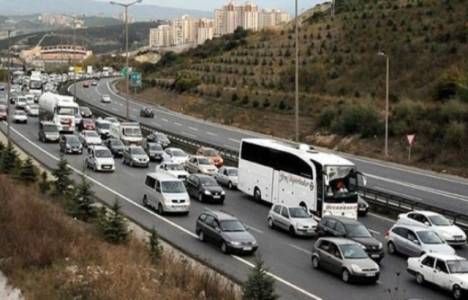  TEM otoyolundaki bayram yoğunluğu!