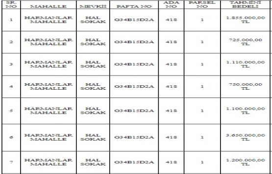 Merzifon Belediyesi nden 26.6 milyon TL ye satılık 34 iş yeri!