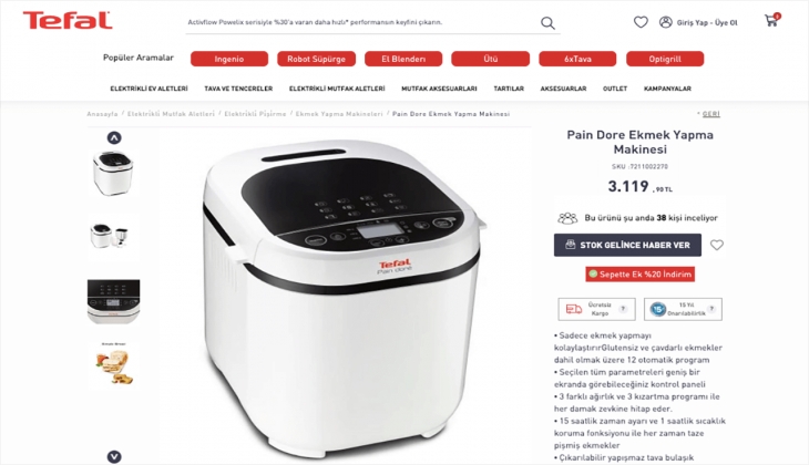 Tefal.com.tr’de yüzde 20’ye varan indirim fırsatı! İşte 12 Eylül 2022 fiyat listesi