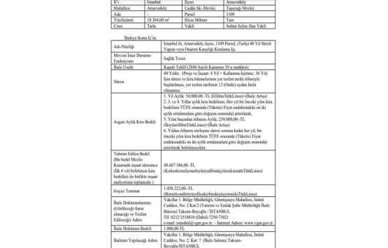 Beyoğlu nda 48.6 milyon TL bedelle yapım karşılığı kiralama ihalesi!