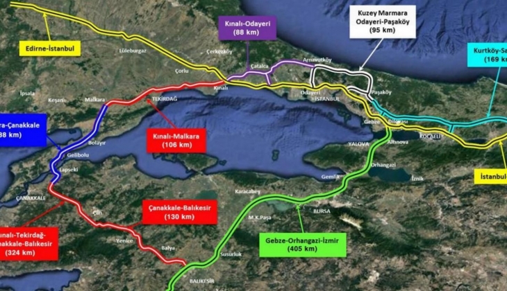Marmara Ringi’nin açılmasına 235 kilometre