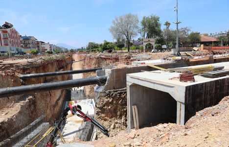 Düden Katlı Kavşak çalışmaları hızla ilerliyor!