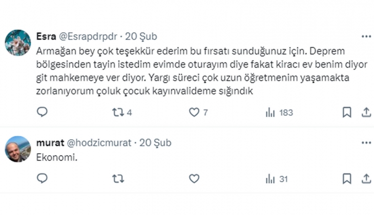 Armağan Çağlayan çözülmeden ortada bırakılan sorunları sıraladı: Enflasyon, kiracı kiralayan düzenlemesi! 