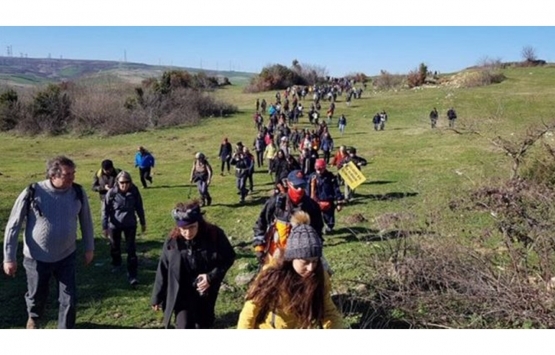 Kanal İstanbul güzergahında doğa yürüyüşü yapıldı! 