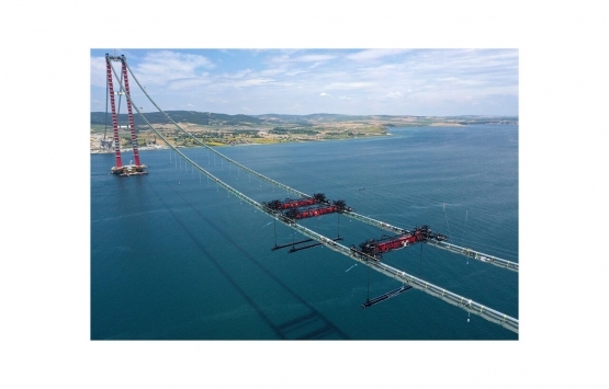 1915 Çanakkale Köprüsü nde askı halatlarının montajı başladı!