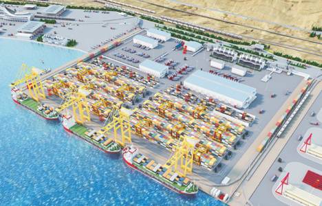 Türkmenbaşı Uluslararası Liman Projesi'nin yapımı devam ediyor!