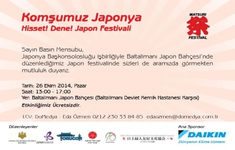 Daikin Komşumuz Japonya festivali 26 Ekim'de!