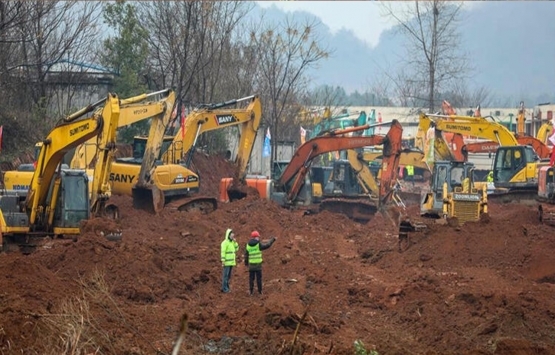 Çin de inşa edilen coronavirüsü hastanesi 2 günde açıldı!