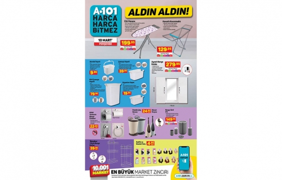 A101 10 Mart 2022 kataloğu! Büyük fırsat: Çamaşır Makinesi 3.499 TL!