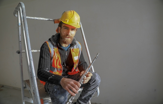 İnşaat işçisi Orhan Şen'in yan flüt tutkusu!