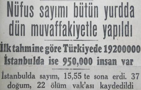 1945 yılında İstanbul'un nüfusu 950 bin kişiymiş!