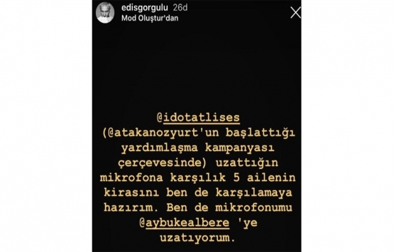 Ünlü isimler sosyal medyada Kira benden kampanyası başlattı!