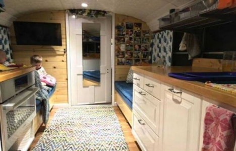 Washington da okul servisinden ev yapıldı!