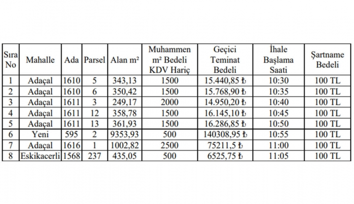 Belediyeden kaçırılmayacak fırsat! O ilde 10 iş yeri ve 8 arsa satacak!