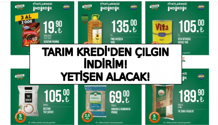 5 kilo ayçiçek yağı 135 TL, toz şeker 105 TL! Tarım Kredi yeni ay kataloğunu yayımladı! 1 Mart 2023 fiyat listesi