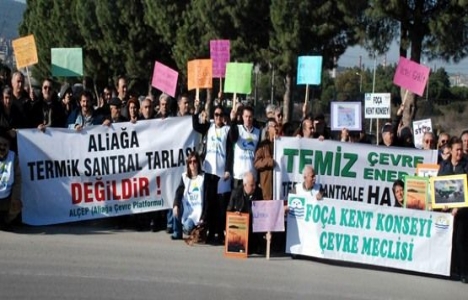 İzmir Aliağa Termik Santral projesi protesto edildi!