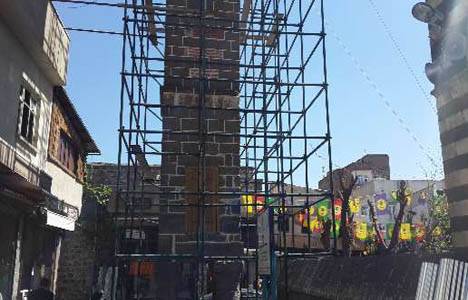 Tarihi Dört Ayaklı Minare'de restorasyon devam ediyor!