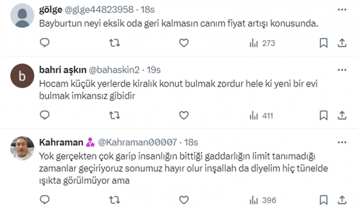 Analist Tardu Barlas: Bayburt ta 3+1 ev kirasının 20.500 TL olması bir tek bana mı garip geliyor?