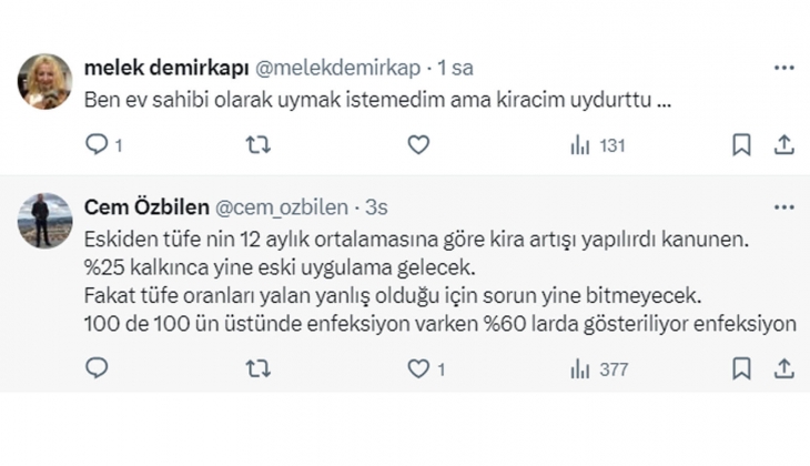 Kiracılara soruldu: Ev sahibiniz kira zammı yaparken yüzde 25 sınırına uydu mu?