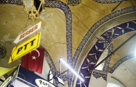 Kapalıçarşı'da dükkanların zemininde oluşan çatlaklar nedeniyle önlem alındı!