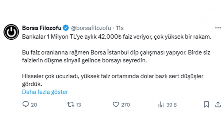2025 te faizler düşerse, Borsa İstanbul da çimento, gayrimenkul ve inşaat sektörleri pozitif etkilenecek!