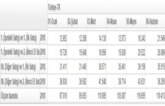 2018 in ilk yarısında 646 bin 32 konut satıldı!