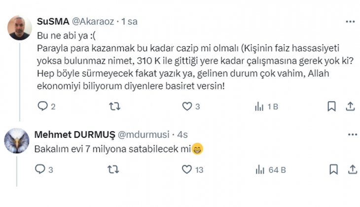 7 milyon TL lik evini satan faizden 310 bin TL kazanıyor! Konut yatırımı, faiz yatırımı mı mantıklı? Vatandaşlar ne dedi