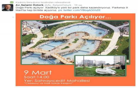 Kadıköy Doğa Parkı, 9 Mart ta açılıyor!
