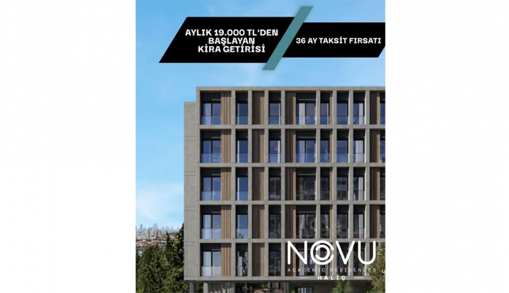 Novu Academic Residences Haliç te 36 ay taksit! Anneler Günü’ne özel esnek ödeme planlarıyla!