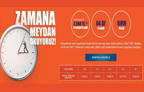 Hemen teslim Batışehir de 84 ay 0 faiz fırsatı!