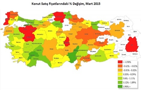 Türkiye konut fiyat endeksleri 2015 Mart ayı sonuçları açıklandı!