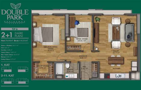 Double Park Residence vaziyet planı!