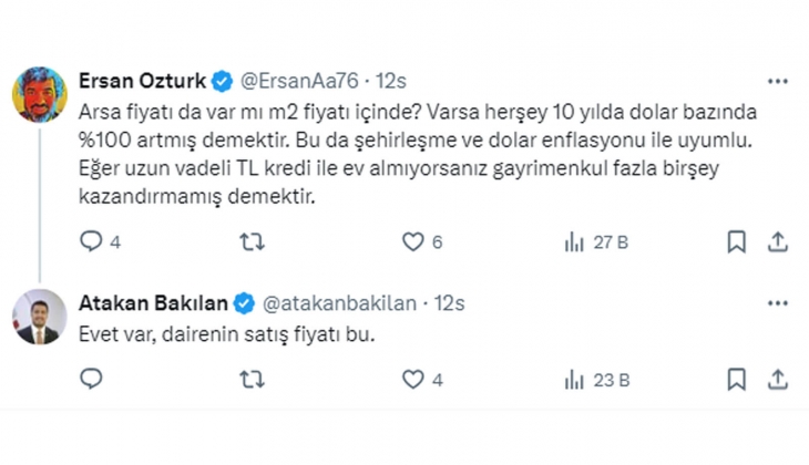 Hem beton hem de konut fiyatları 10 yılda 20 kat arttı!