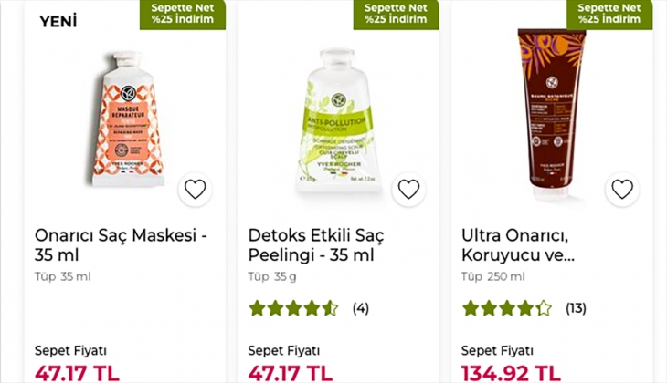 Saçlarınızın bakımı mı geldi? Yves Rocher şimdi yüzde 25 indirimli. İşte 29 Eylül 2022 Yves Rocher fiyat listesi!