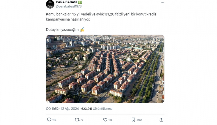 Kamu bankaları 15 yıl vadeli, yüzde 1,20 faizli yeni konut kredisine hazırlanıyor iddiası!