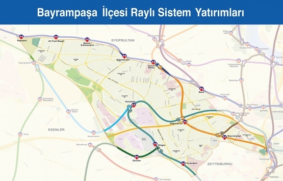 İstanbul raylı sistem haritası 2019!