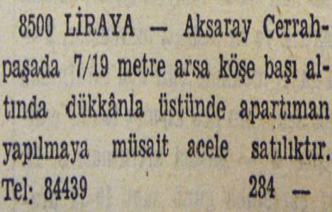 1947 yılında Mecidiyeköy de 6.000 metrekare arsa 1.400 liraya satılacakmış!